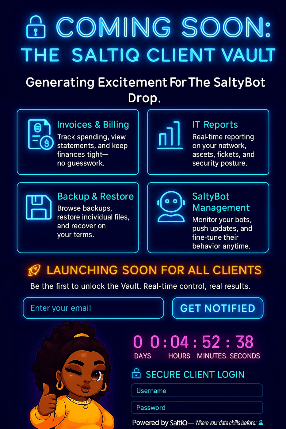 Salty Vault, coming soon